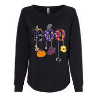 Boo Halloween Costume Spiders Ghosts Pumkin & Witch Hat Womens California Wash Sweatshirt