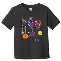 Boo Halloween Costume Spiders Ghosts Pumkin & Witch Hat Toddler T-Shirt