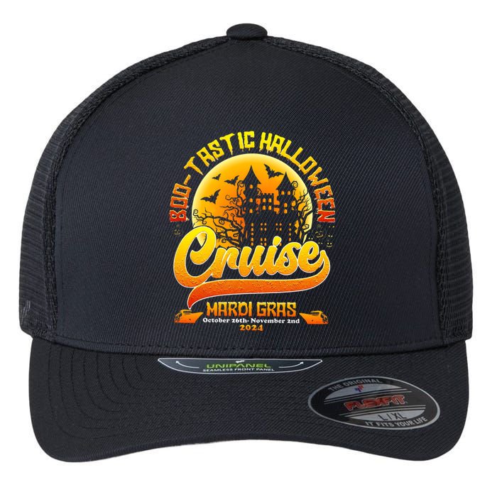 Bootastic Halloween Cruise Mardi Gras Flexfit Unipanel Trucker Cap