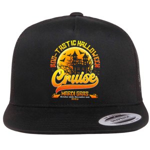 Bootastic Halloween Cruise Mardi Gras Flat Bill Trucker Hat