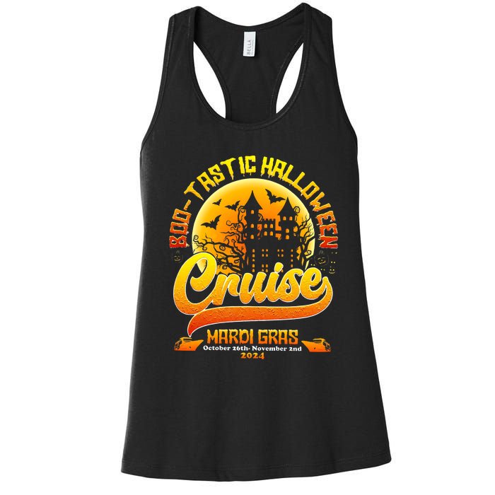 Bootastic Halloween Cruise Mardi Gras Women's Racerback Tank