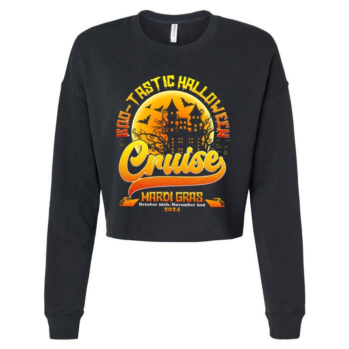 Bootastic Halloween Cruise Mardi Gras Cropped Pullover Crew