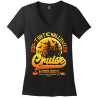 Bootastic Halloween Cruise Mardi Gras Women's V-Neck T-Shirt