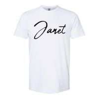 Beautiful Handwritten Calligraphy Janet Softstyle CVC T-Shirt