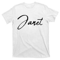 Beautiful Handwritten Calligraphy Janet T-Shirt