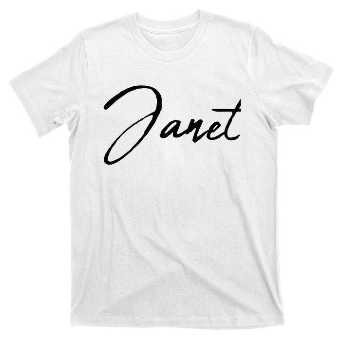 Beautiful Handwritten Calligraphy Janet T-Shirt