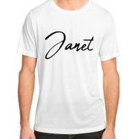 Beautiful Handwritten Calligraphy Janet Adult ChromaSoft Performance T-Shirt