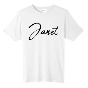 Beautiful Handwritten Calligraphy Janet Tall Fusion ChromaSoft Performance T-Shirt