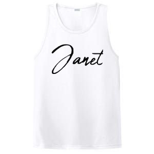 Beautiful Handwritten Calligraphy Janet PosiCharge Competitor Tank