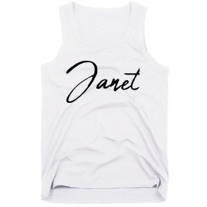 Beautiful Handwritten Calligraphy Janet Tank Top