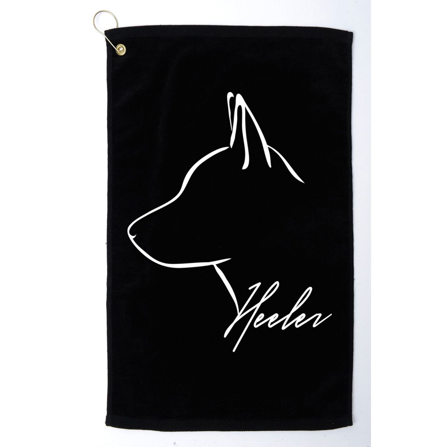 Blue Heeler Cattle Dog Profile Dog Mom Gift Present Cool Gift Golf Towel