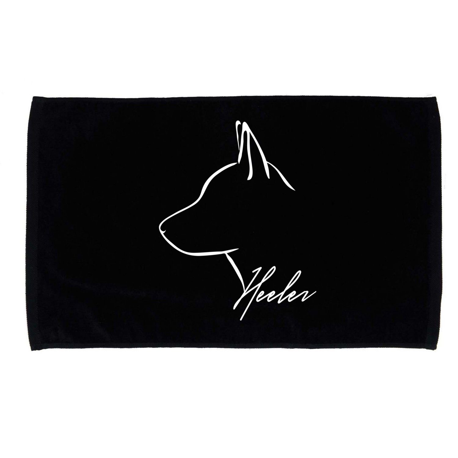 Blue Heeler Cattle Dog Profile Dog Mom Gift Present Cool Gift Microfiber Hand Towel
