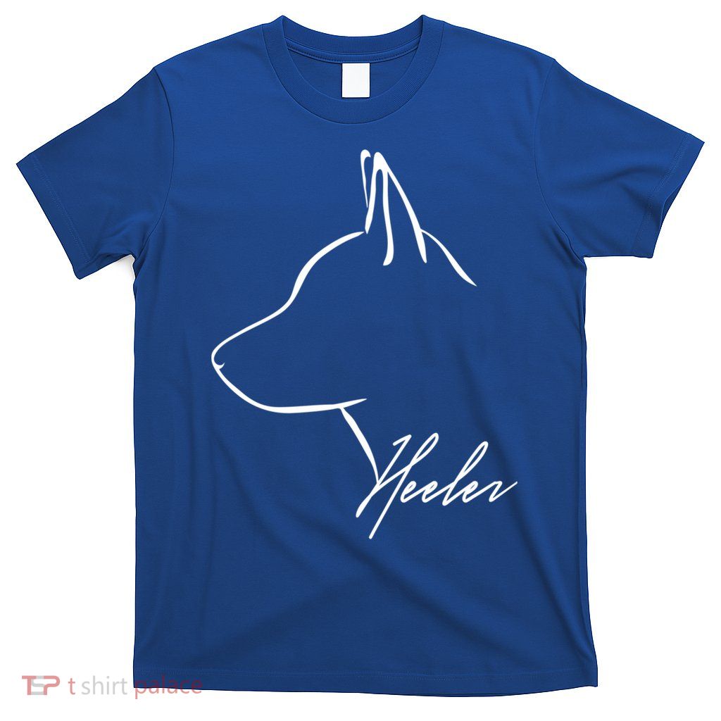 Blue Heeler Cattle Dog Profile Dog Mom Gift Present Cool Gift T-Shirt
