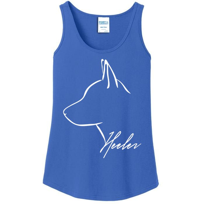 Blue Heeler Cattle Dog Profile Dog Mom Gift Present Cool Gift Ladies Essential Tank