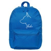 Blue Heeler Cattle Dog Profile Dog Mom Gift Present Cool Gift 16 in Basic Backpack
