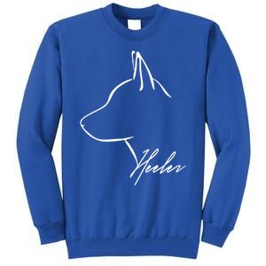 Blue Heeler Cattle Dog Profile Dog Mom Gift Present Cool Gift Tall Sweatshirt