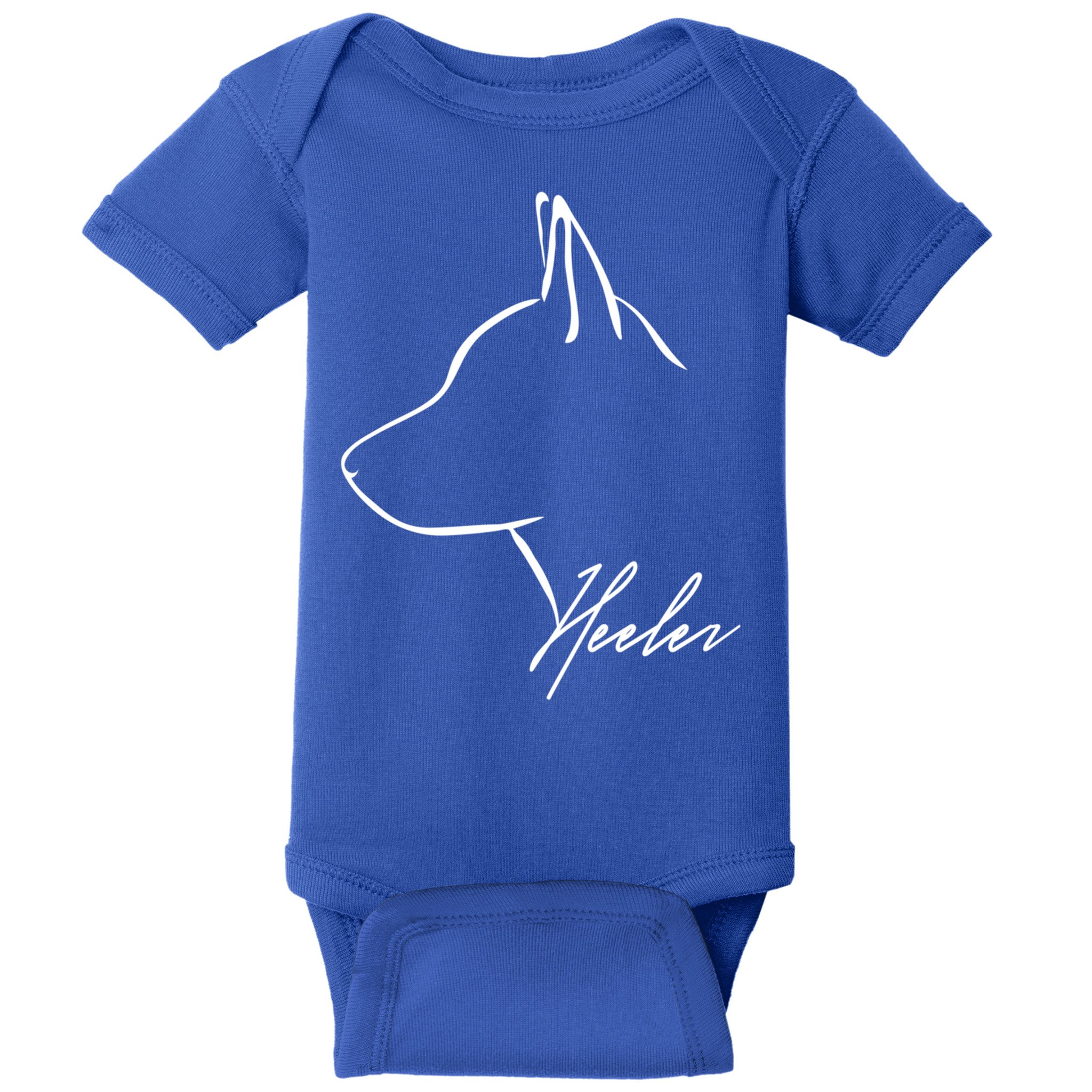 Blue Heeler Cattle Dog Profile Dog Mom Gift Present Cool Gift Baby Bodysuit