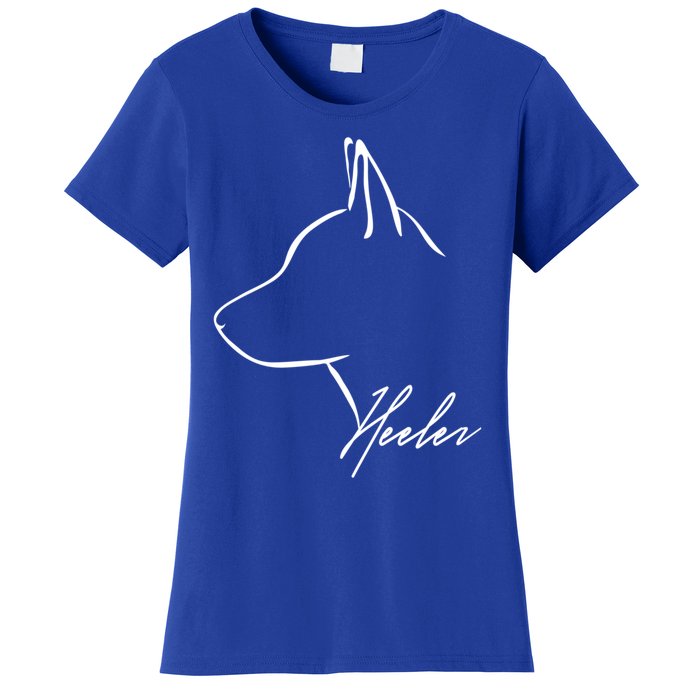 Blue Heeler Cattle Dog Profile Dog Mom Gift Present Cool Gift Women's T-Shirt