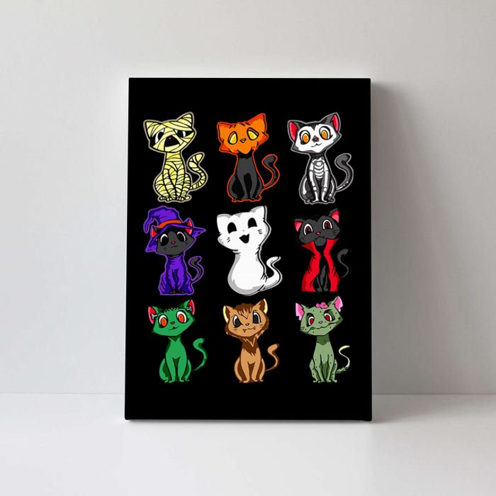 Boo Halloween Cute Black Cat Lover Canvas