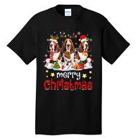 Basset Hound Christmas With Decorations Xmas Tall T-Shirt