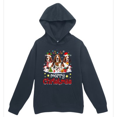 Basset Hound Christmas With Decorations Xmas Urban Pullover Hoodie