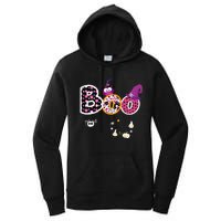 Boo Halloween Costume Spiders Ghosts Pumkin & Witch Hat Women's Pullover Hoodie