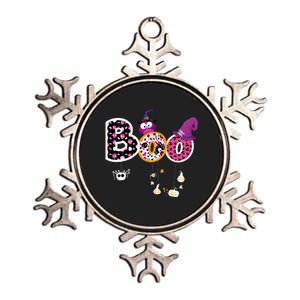 Boo Halloween Costume Spiders Ghosts Pumkin & Witch Hat Metallic Star Ornament