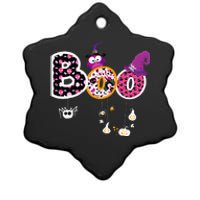 Boo Halloween Costume Spiders Ghosts Pumkin & Witch Hat Ceramic Star Ornament