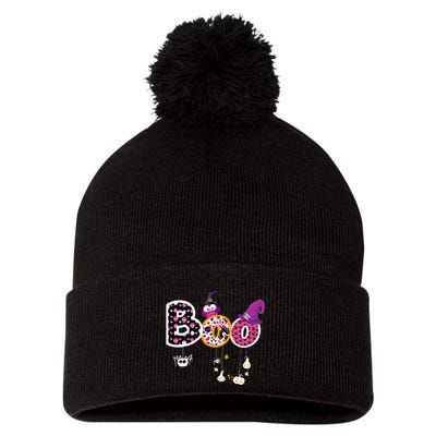 Boo Halloween Costume Spiders Ghosts Pumkin & Witch Hat Pom Pom 12in Knit Beanie