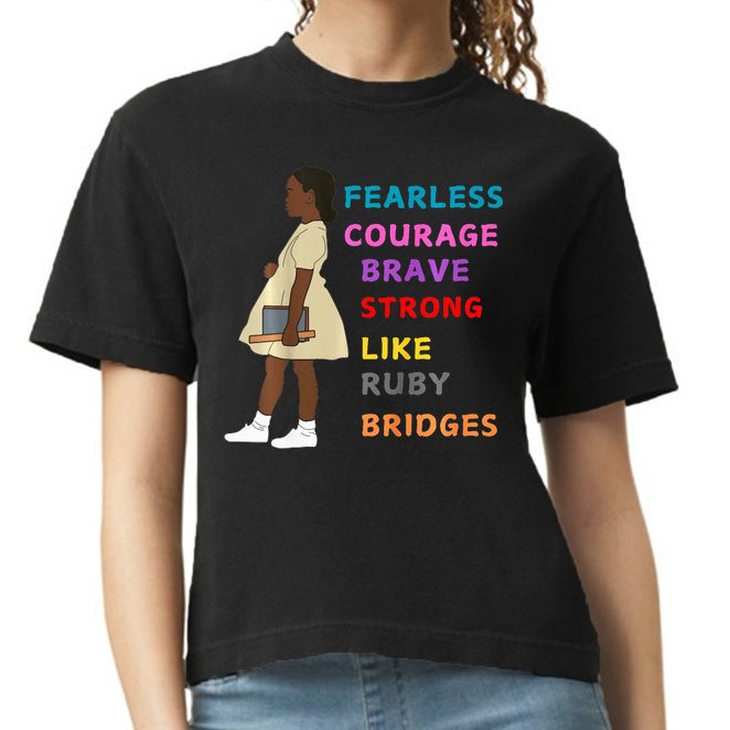 Black History Civil Rights Ruby Bridges Brave Comfort Colors Boxy T-Shirt
