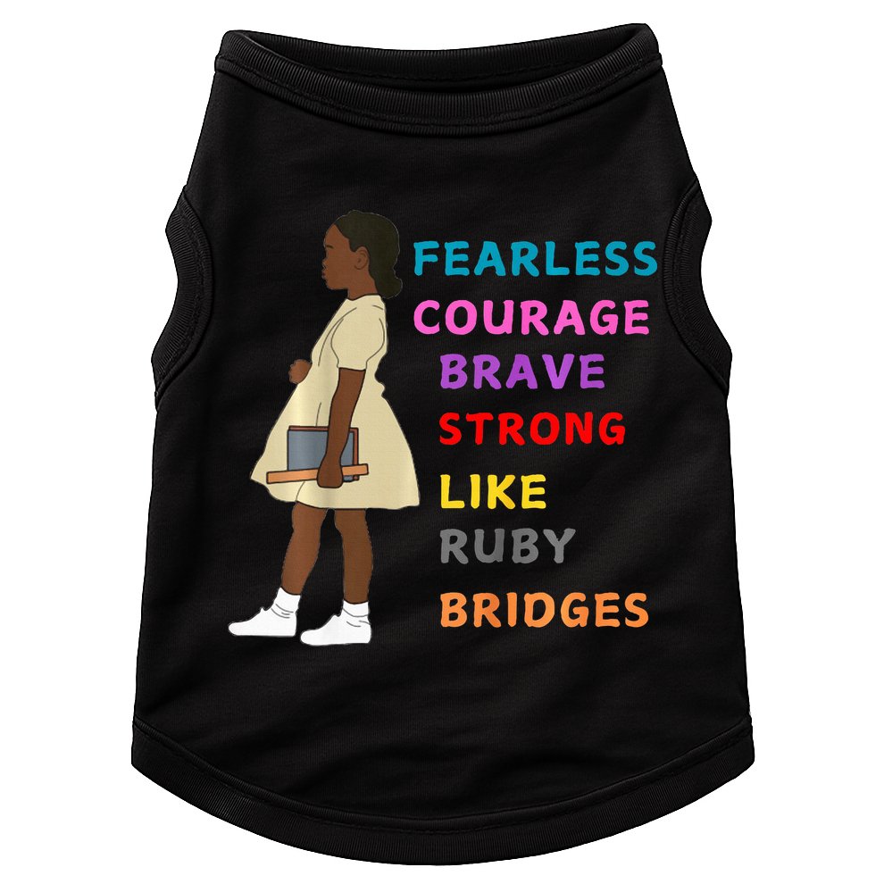 Black History Civil Rights Ruby Bridges Brave Doggie Tank