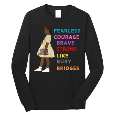 Black History Civil Rights Ruby Bridges Brave Long Sleeve Shirt