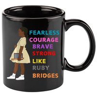 Black History Civil Rights Ruby Bridges Brave 11oz C Handle Ceramic Mug