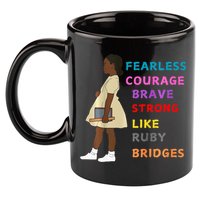 Black History Civil Rights Ruby Bridges Brave 11oz C Handle Ceramic Mug