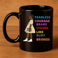 Black History Civil Rights Ruby Bridges Brave 11oz C Handle Ceramic Mug