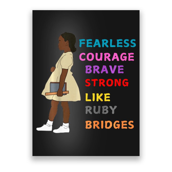 Black History Civil Rights Ruby Bridges Brave Poster