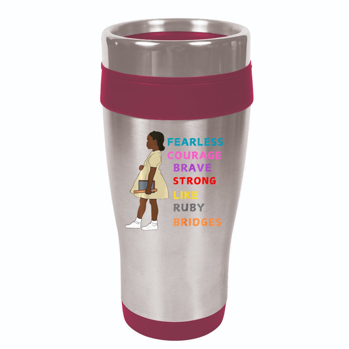 Black History Civil Rights Ruby Bridges Brave 16oz Travel Tumbler