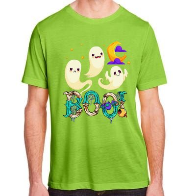 Boo! Halloween Cute Ghost Spooky Halloween Ghost Cat Apparel Adult ChromaSoft Performance T-Shirt