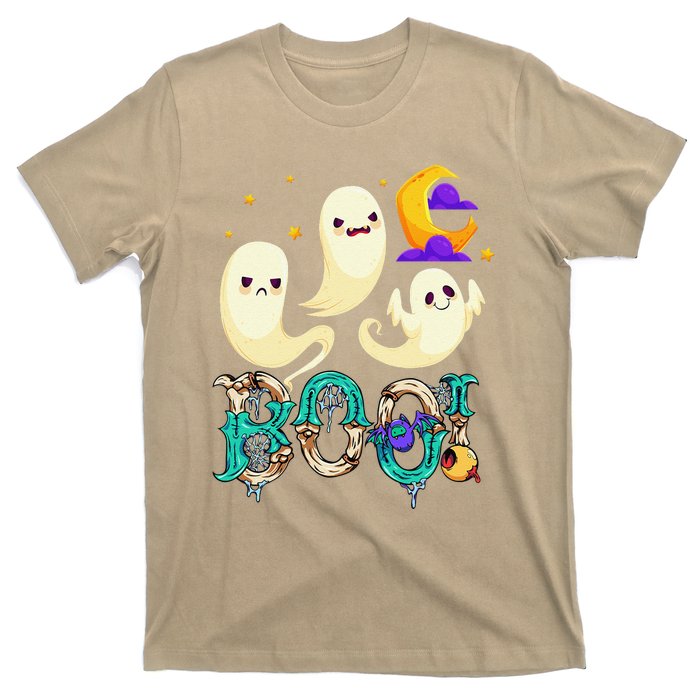 Boo! Halloween Cute Ghost Spooky Halloween Ghost Cat Apparel T-Shirt