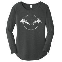 Bat Halloween Costume Spooky Bat Cool Goth Bats Lover Women's Perfect Tri Tunic Long Sleeve Shirt