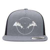 Bat Halloween Costume Spooky Bat Cool Goth Bats Lover Flat Bill Trucker Hat