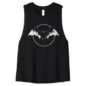 Bat Halloween Costume Spooky Bat Cool Goth Bats Lover Women's Racerback Cropped Tank