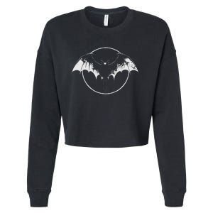 Bat Halloween Costume Spooky Bat Cool Goth Bats Lover Cropped Pullover Crew