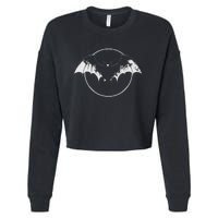 Bat Halloween Costume Spooky Bat Cool Goth Bats Lover Cropped Pullover Crew