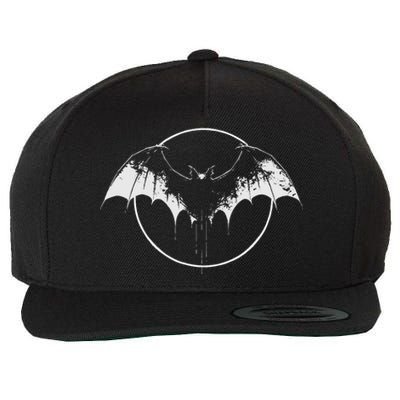 Bat Halloween Costume Spooky Bat Cool Goth Bats Lover Wool Snapback Cap