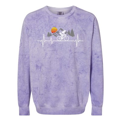 Bicycle Heartbeat Cycling Cyclist Colorblast Crewneck Sweatshirt