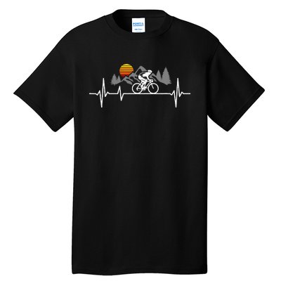 Bicycle Heartbeat Cycling Cyclist Tall T-Shirt