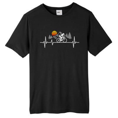 Bicycle Heartbeat Cycling Cyclist Tall Fusion ChromaSoft Performance T-Shirt