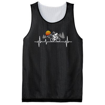 Bicycle Heartbeat Cycling Cyclist Mesh Reversible Basketball Jersey Tank