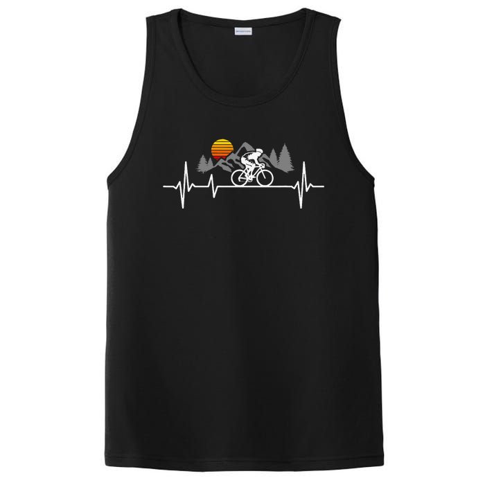 Bicycle Heartbeat Cycling Cyclist PosiCharge Competitor Tank